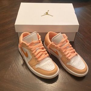 Jordan Women's Athletic Shoes - Orange and White